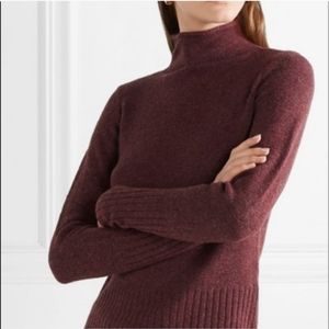 Madewell Inland Turtleneck Sweater in Coziest Yarn Red Marled Size S